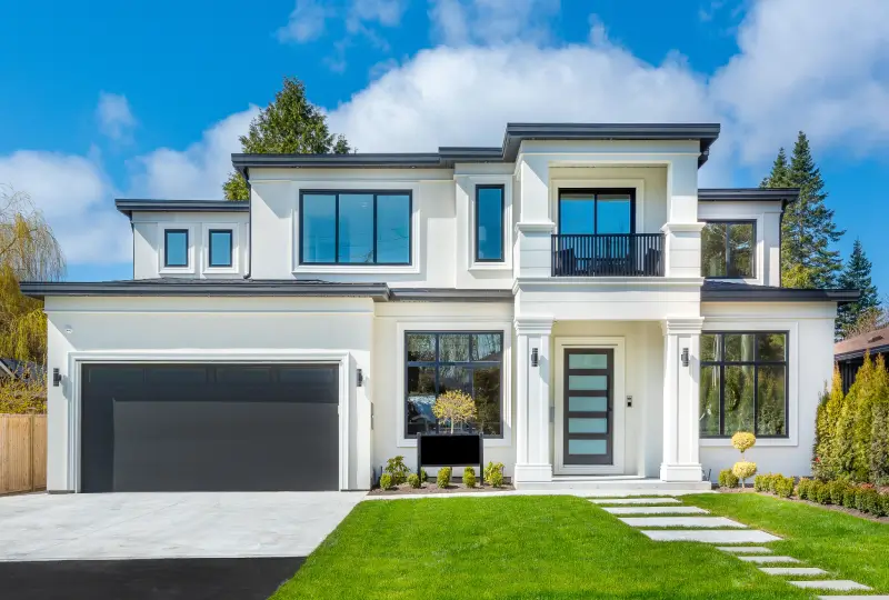 Luxurious modern living room with elegant decor.